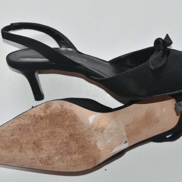 Ellen Tracy black slingback pointed-toe pumps US 6 - Picture 4 of 4